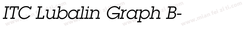ITC Lubalin Graph B字体转换
